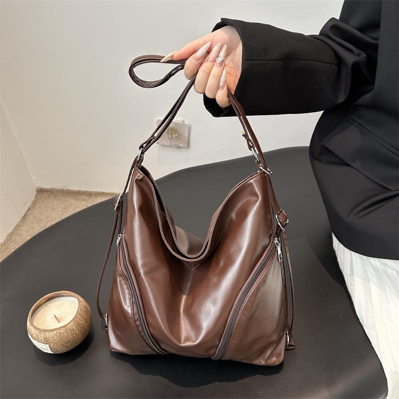 

commuting to work retro large-capacity tote bag women s autumn and winter new niche high-end texture multi-purpose backpack