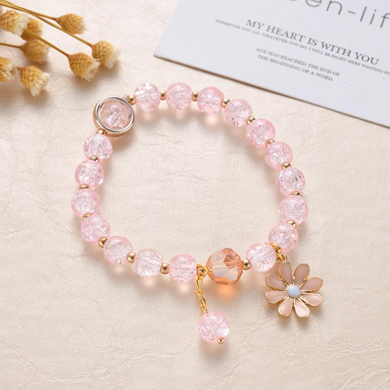 Makersland Cute Popcorn Beads Bracelet Friendship Glass Bracelets For Girls Star Moon Cloud Flower Zircon Accessories Wholesale