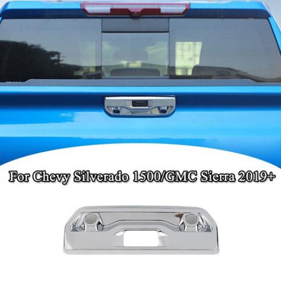 Chrome 19+ For Chevy SilveradoGMC Sierra Rear Tailgate Handle Panel Cover Trim