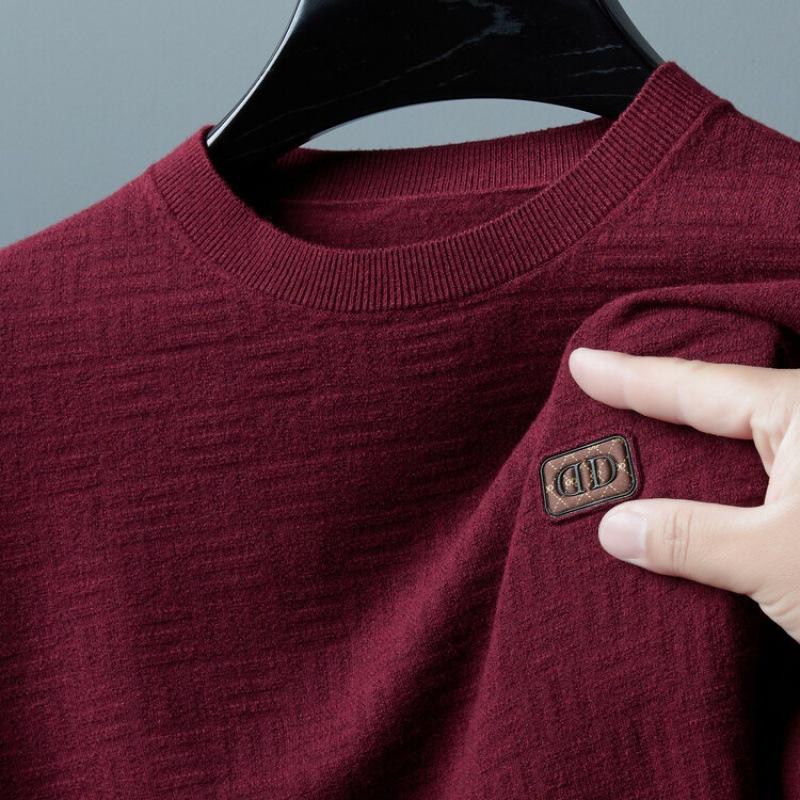 Herbst und Winter Neue männer Rundhals Pullover Dünnen Pullover männer Lange ärmeln Casual Männer Bottom Shirt top