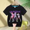2025 Movie Crew Neck Cartoon Girls Boys Tee Kids T-shirt KPop Demon Hunters Print Fashion Casual Tops Casual Baby Girl Clothes
