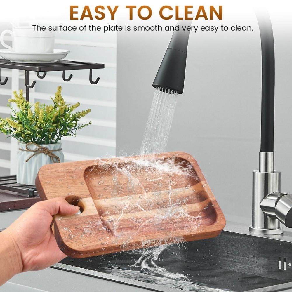 2pcs Wooden Appetizer Plates with Wine Glass Holder Holder Design Cheese Board  Social Gathering