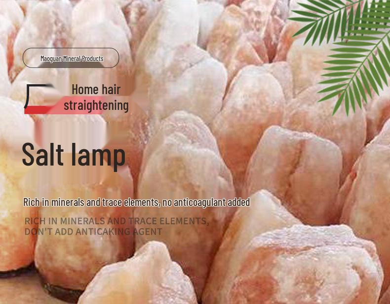 Himalayan Crystal Salt Lamp: Rose Mineral Night Light for Bedroom Bedside, European Style Desk Ornament.