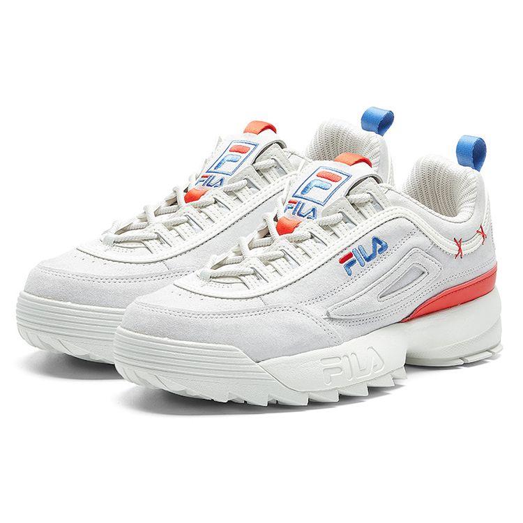 Fila Fusion Disruptor 2 Fabric Round Toe Lace-Up Low-Top Dad Sneakers Women Sneakers Fog-Gray T12W011402FVG