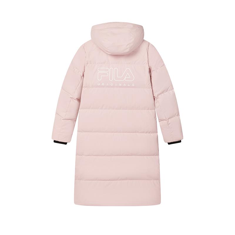 FILA Warm Long Hooded Down Jacket Women outerwear Lotus-Pink F11W449906FPK