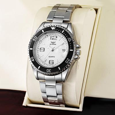 New Casual Watch Men Fashion Calendar Wristwatch Stainless Steel Quartz Watch for Men Montre Homme Noctilucent Relogio Masculino
