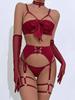 Laccetto Sexy Tentazione Lavorato a Maglia Push Up Alta Qualità Fiocco Bikini Sexy Senza Schiena Scollatura Profonda Bretelle Senza Maniche Nightclub Cnrs