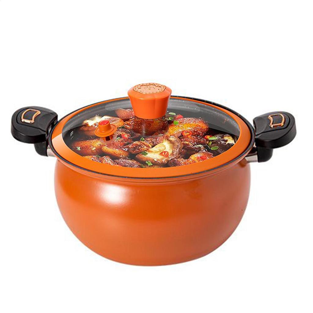 Pressure Cooker Fast Cooking Cookware Non-Stick Fast Heating Pressure Cooker with See-Through Lid for Home Kitchen Boil Stew