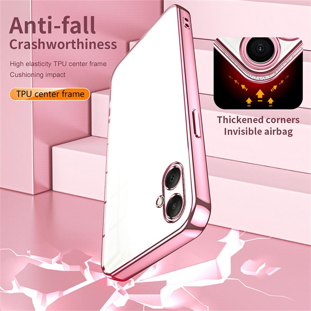 For Samsung Galaxy A07 4G Case Electroplating Frame Soft TPU Phone Cover