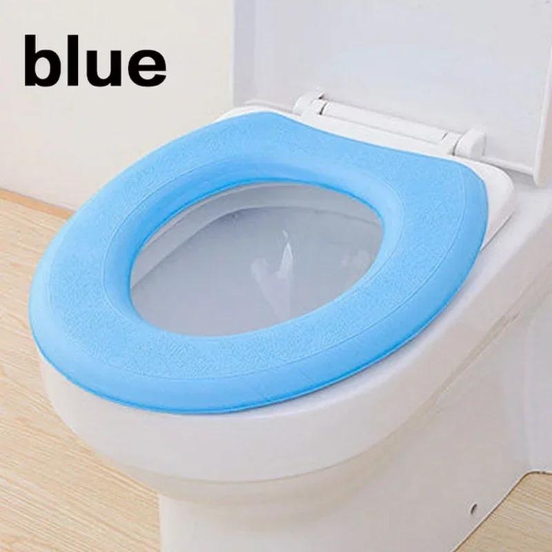 

1PC New Toilet Mat Cushion Universal Thicken Waterproof Toilet Pad Foam Plastic Toilet Mat Bathroom Accessories 2025 синий