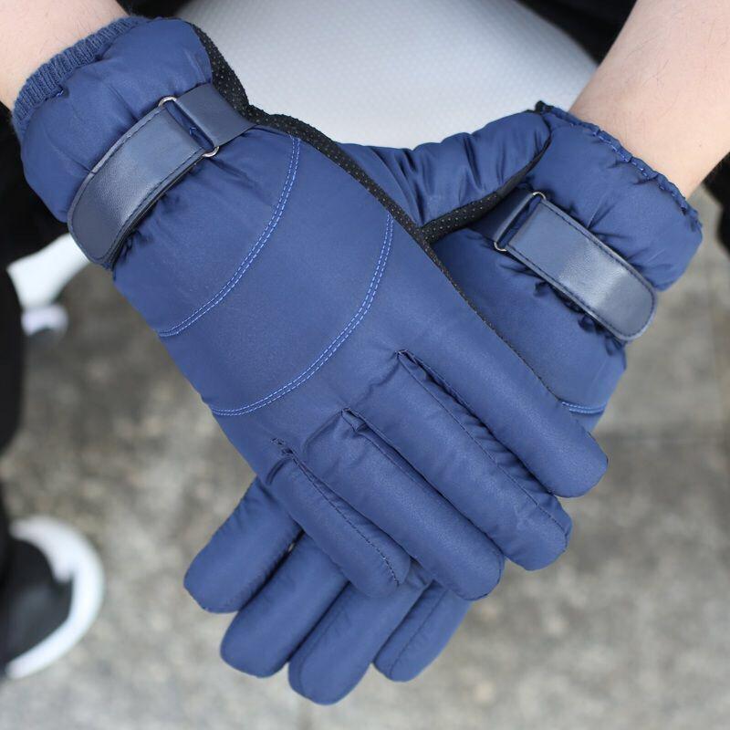 Men's Winter Waterproof Cotton Cycling Gloves: Warm, Velvet-Lined, Cold-Proof, Ideal for Motorcycling, Outdoor Activities, and Skiing.