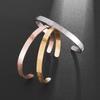 Ayatul Kursi Cuff Bangles for Women Gold Color Stainless Steel Arabic Bracelet Messager Islam Muslim Men Jewelry Gift