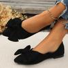 Fashion Bow Pointed Toe Flats Shoes Women Shallow Casual Sandals Designer New Autumn Brand Loafers Shoes 2024 Sexy Cozy Women Zapatillas