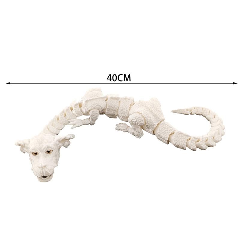 

3D Printed Dog Dragon Rotatable Articulated Dog Dragon Joint Mobility Simulation Model Office Desktop Ornament Home Decor Gift