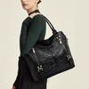 Leather Embossed Handbag for Women -   Design - Large Capacity Shoulder Bag for Mom - High-end Middle-Aged Large B