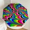 1pc Psychedelic Spiral Automatic Open/Close Umbrella with Windproof, 8-Rib Sturdy Canopy, Durable Ribs, Fashionable Design1130A