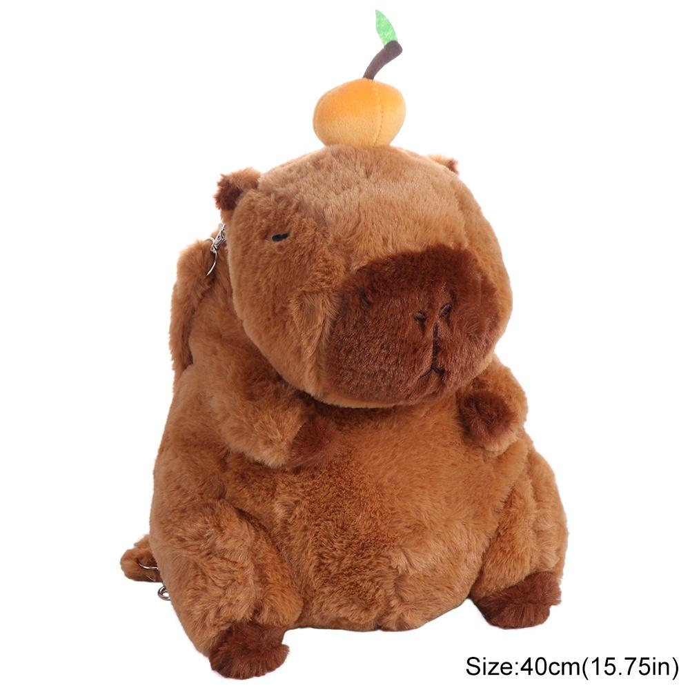 Plush Capybara Capybara Plush Backpack Big Capacity Capybara Plush Bag  Unisex