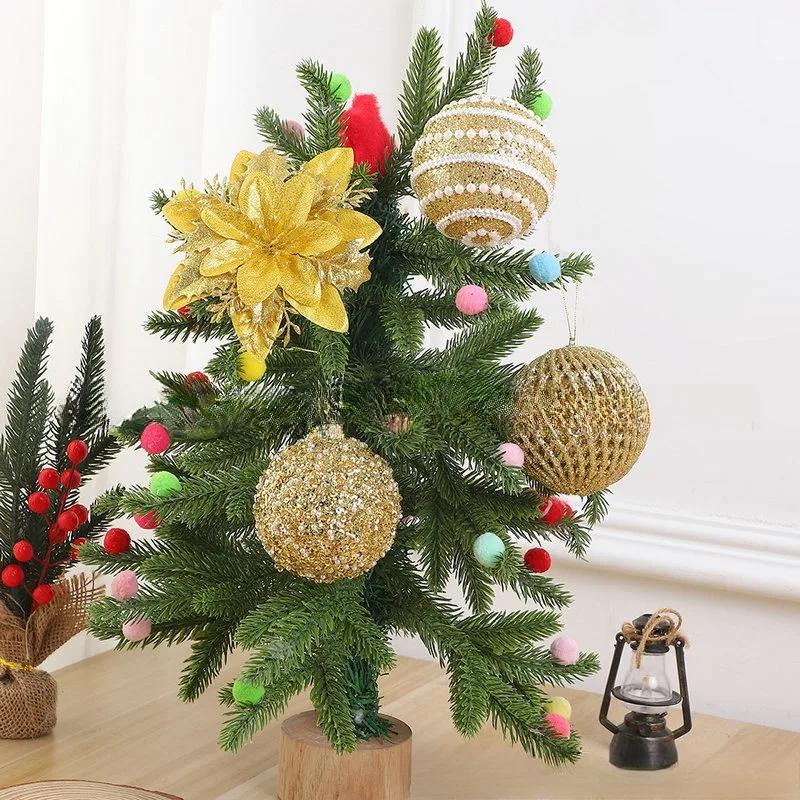8CM 9PCS Christmas Ball Ornaments Luxury Foam Christmas Tree Party Decoration New Christmas Spheres Pendant