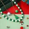 Neue Mode Weihnachtsglockenkranz Perlenquaste Choker-Halskette