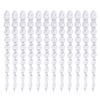 12Pcs Crystal-Clear Icicle Ornaments Icicles Pendant Set Christmas Tree Decoration With Cord For Xmas & Winter Party Decoration
