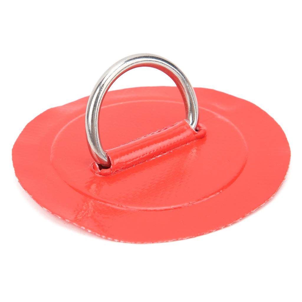 4 Pcs Inflatable Boat D  Pad Patch PVC   Marine Stainless Steel Fixed Buckle(Black )
