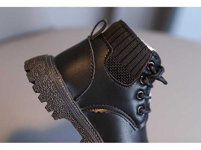 2021 Kids' Winter Velvet Ankle Boots - Boys' Martin Style, Girls' Soft Sole, Cotton Leather