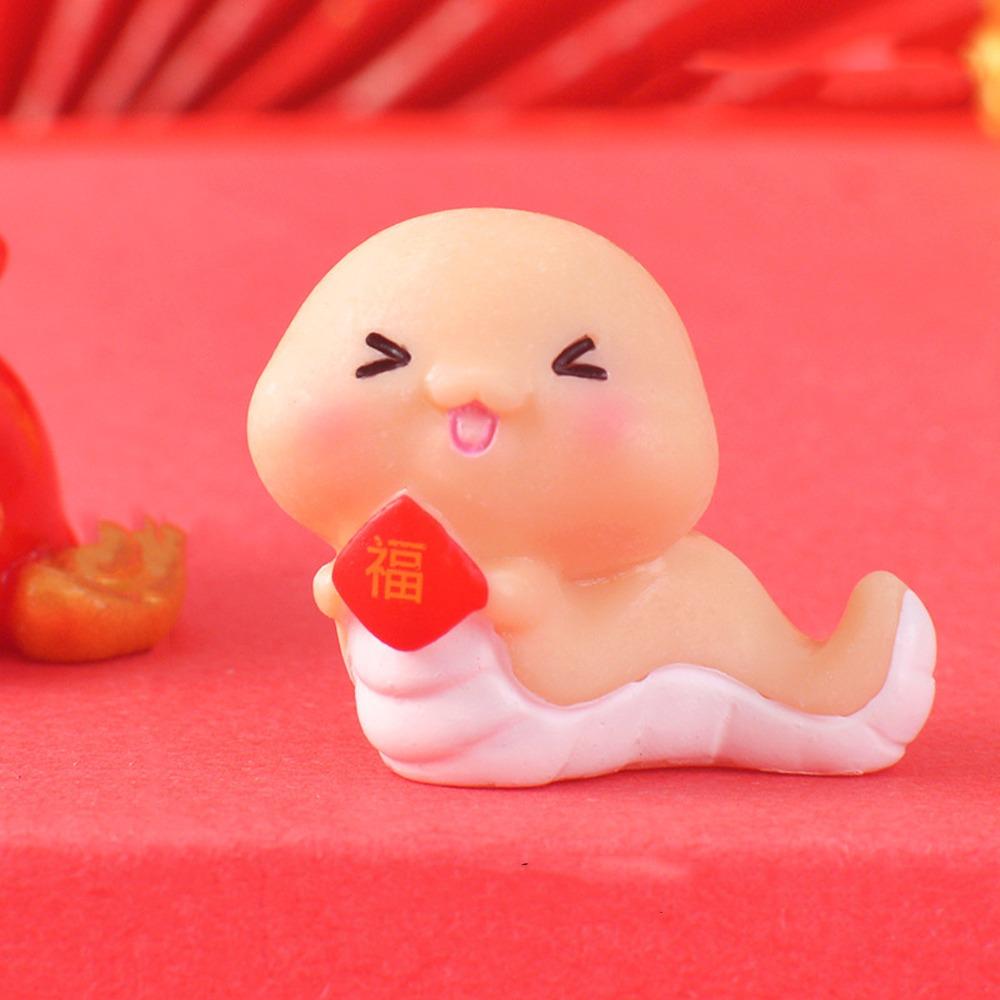 

Traditional Mini Lucky Snake Figurine Cute Small Snake Ornament Home Office Accessories Style 3