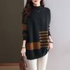 Pullover für Damen Herbst Winter Verdickter Pullover Warm Gestrickt Dehnbar Langarm Oversize Jumper Oberteile