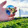 Travel Po Mini Round Mirror Reflective Mirror Spherical Mirror Portable Wide-Angle Lens Handheld Po Props Selfie Accessor