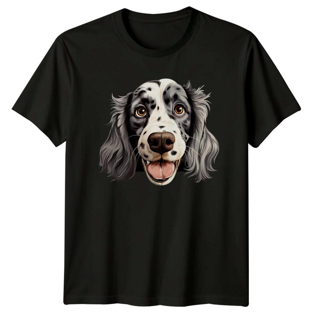 Cute English Setter Dog Portrait Graphic TShirt