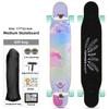 106MM Nybegynner Skateboard Longboard Maple Flat-Plate Double Rocker Board Stållager PU-hjul Barn Voksen Skateboard