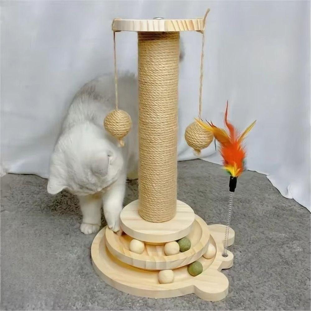 Sisal Scratching Board Cat Scratcher Cat Supplies Cat Turntable New Funny Cat Stick