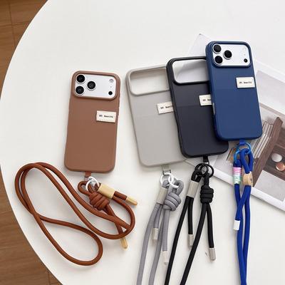 Laccetto per collo Cinturino a spalla Custodia in silicone a pois per telefono Per iPhone 17 Pro MAX 11 12 13 14 15 16 17 Pro Max Cover posteriore morbida