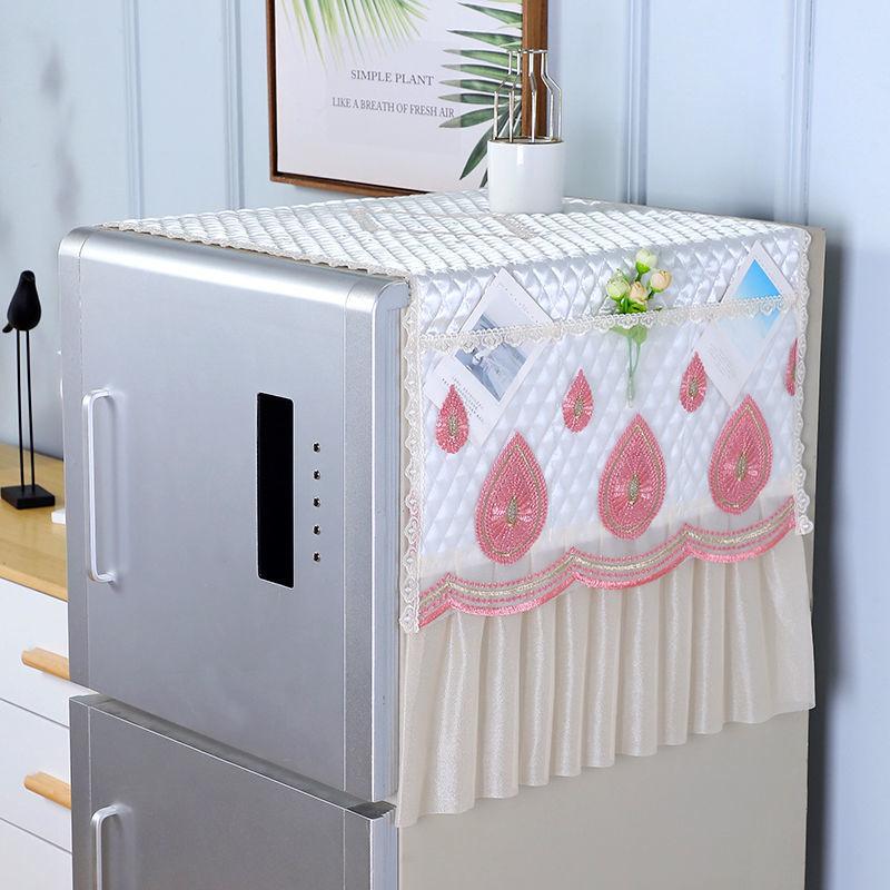 Refrigerator Towel Lace Refrigerator Towel Double Door Dust Cover Washing Machine Cover Universal