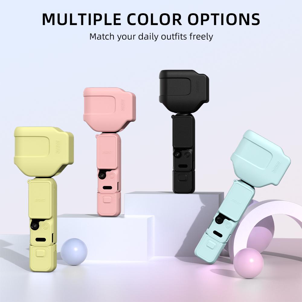 BRDRC Silicone Cover for DJI Osmo Pocket 4P Comprehensive Protection Silicone Case Scratch-Resistant for DJI Pocket 4P Accessory 2