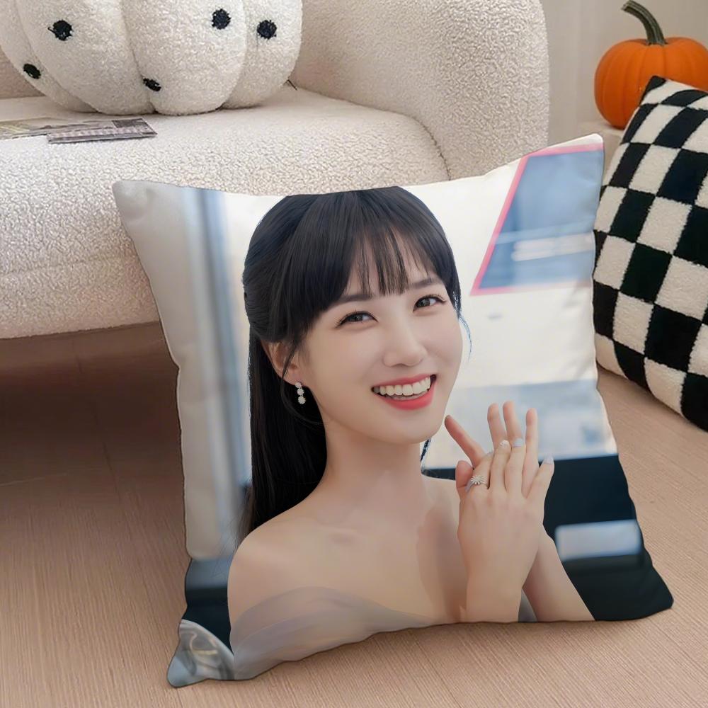 Talented Korean Beautiful Actress PPark Eunbin Cushion Cover Throw Pillow Cover Hidden Button Durable Polyester Chair Cushion