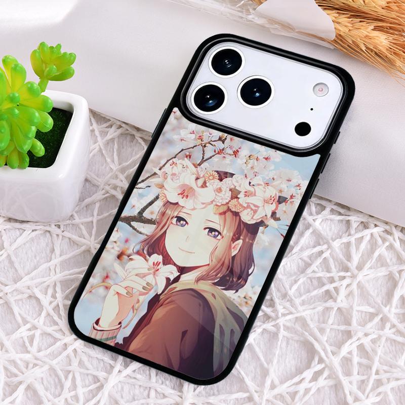 Japanese Style Anime Girl Phone Case for iPhone 17 Air 16 15 11 12 14 13 Pro Max Shockproof Cover