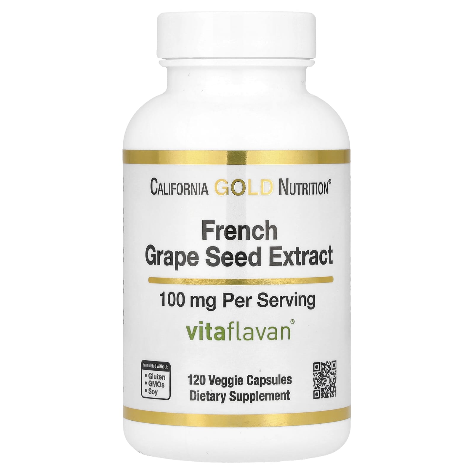 

French Grape Seed Extract, Vitaflavan®, 100Mg, 120 Veggie Caps