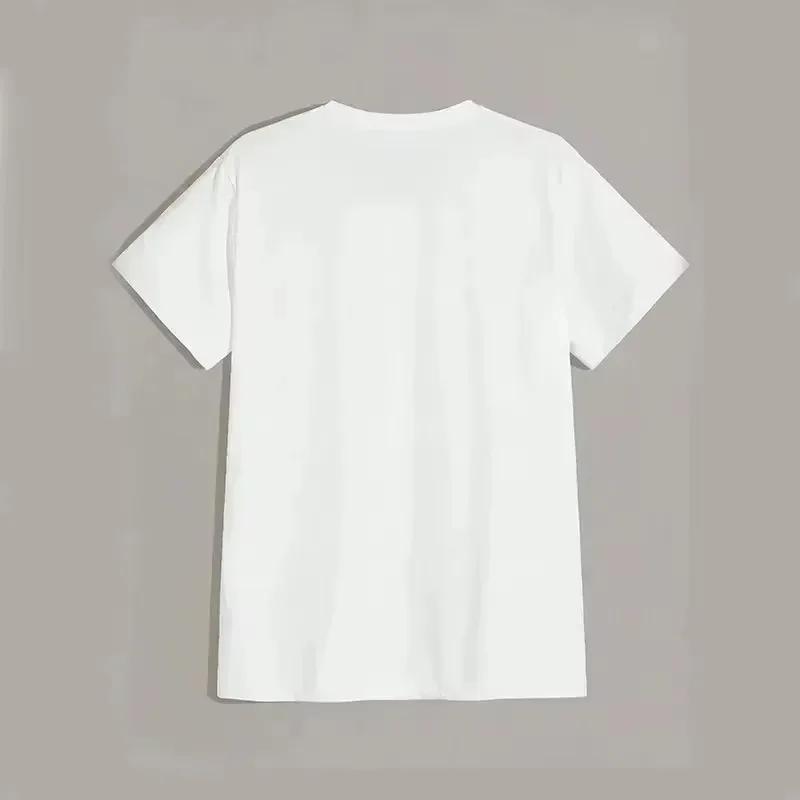 Marine Animals Whale and Turtle Printed  Women's Casual Crew Neck Short Sleeve White T-shirt Summer Women T-Shirt