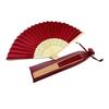 Handheld Fan Fine Workmanship Engraved Delicate Long-lasting Easy To Grip DIY Bamboo Folding Wedding Folding Hand Fan Gift