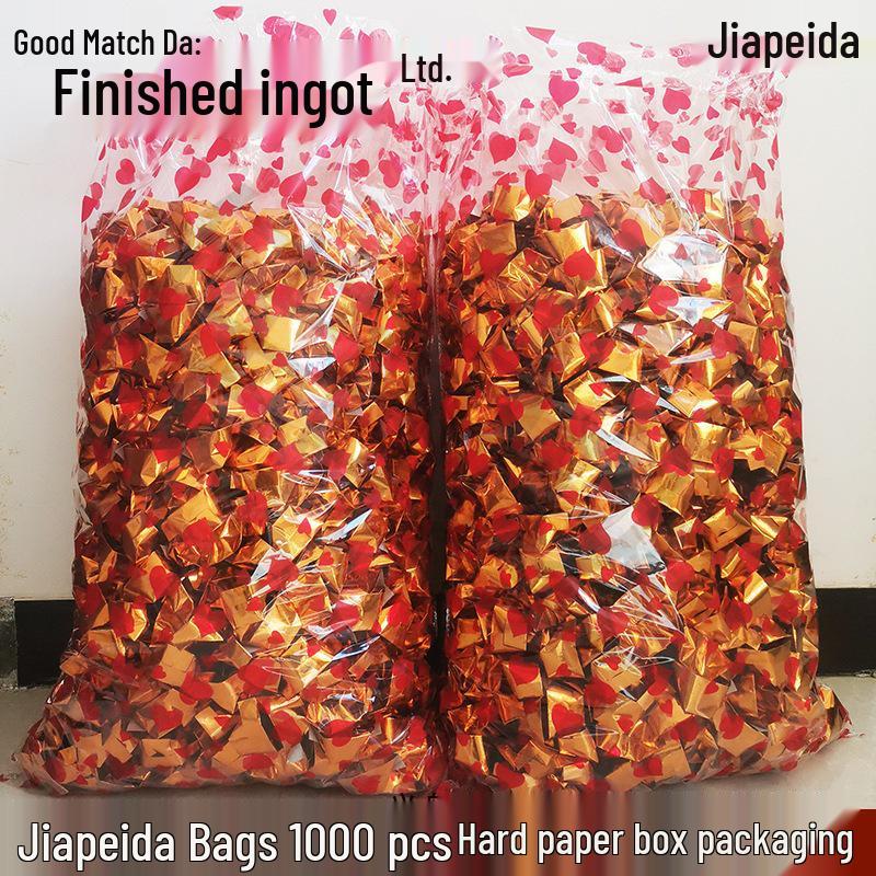 Complete Collection of Qingming Festival Sacrificial Supplies: Gold Ingots, Finished Ingots, and Zhongyuan Festival Paper Ingots Finished Gold Ingots 1000 pcs (9-11)