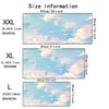 Soft Pastel Blue Pink Sky Cloud Dreamy Aesthetic Gaming Mouse Pad Non Slip Rubber Stitched Edge Large Keyboard Desk Mat Mousepad