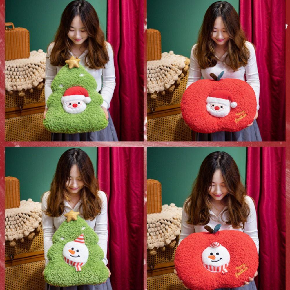 Cute Christmas Tree Plush Pillow Kawaii Throw Pillow Xmas Decor Christmas Cushion  Gift