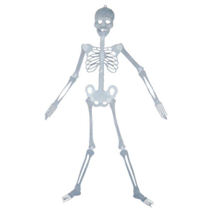 Décoration Halloween - AIMOONSA - Squelette d'Halloween lumineux - Plastique - 90 cm - Brille dans le noir (vert)