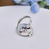 White Buffalo Turquoise - Nevada 925 Sterling Silver Ring V4994, Black & White Ring, Oval Ring, Valentin's Day Gift, Gift For Her, Birthday Gift, Hand