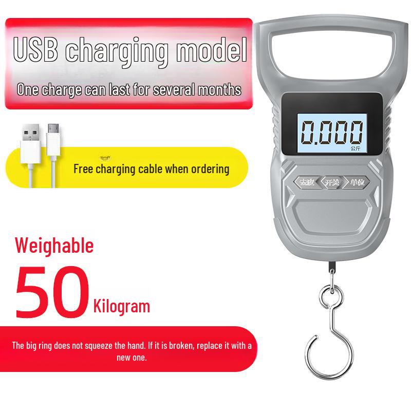 Portable 50kg Mini Crane Scale for Home, Fishing, and Vegetables