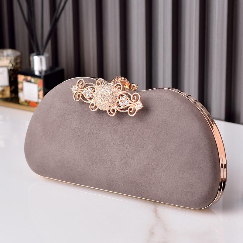 Light Pink Purse Ladies Elegant Bride Vintage Handbags for Women Designer Luxury Crossbody Bag Brand Velvet Evening Clutch Bag