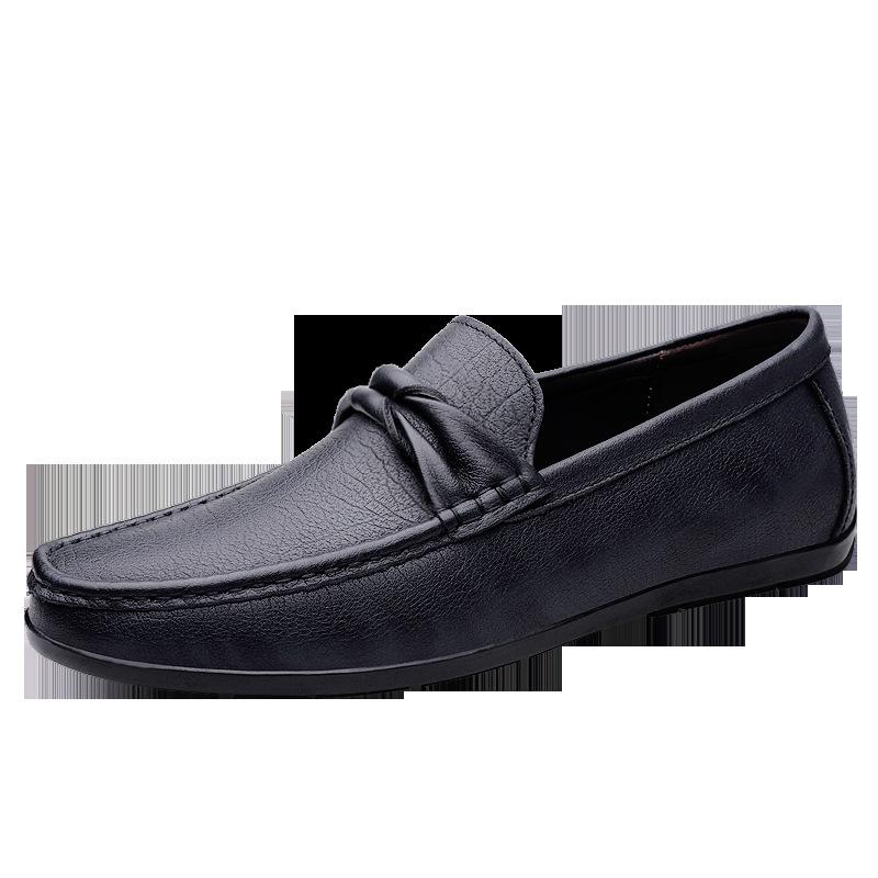 Men s Genuine Leather Casual Loafers - Large Size Autumn Slip-On Moccasins 45