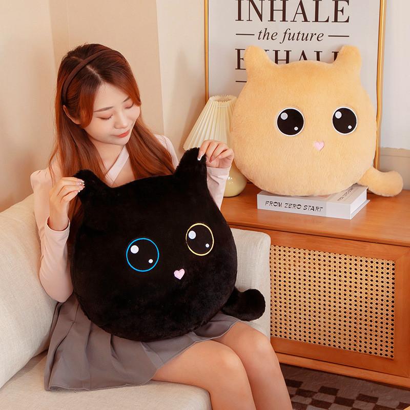 Kitten Plush Cartoon Toy Cute Black And White Doll Girls Office Sofa Cushion