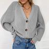 2025 Bestseller Women's Solid Color Buttoned Knit Cardigan for Autumn